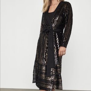 BCBG Sequin Wrap Dress small